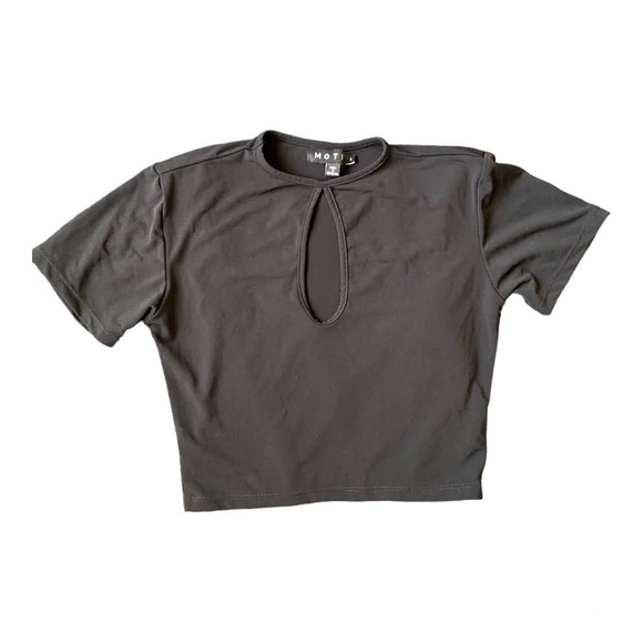 Motel Rocks dark gray crop top - Picture 1 of 3